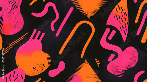 Colorful Abstract Background with Geometric Forms

