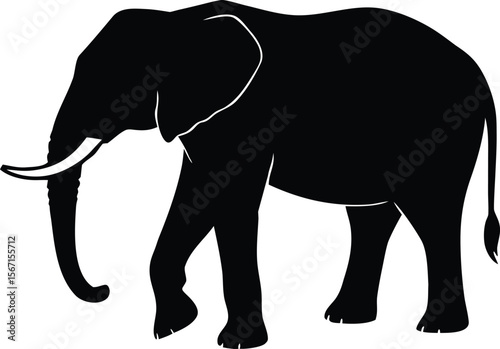 black elephant vector icon