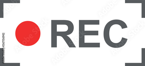 vector illustration concept icon video record film camera screen