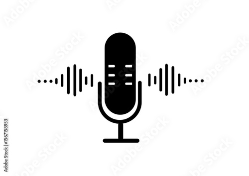 retro microphone vector