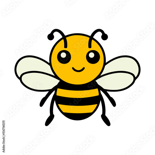 A charming bee design, perfect for logos, icons, or any project needing a touch of nature and sweetness.