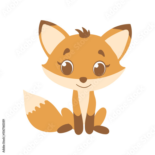 A charming fox character graphic presents a cheerful animal design that's ideal for children's books or playful branding projects.