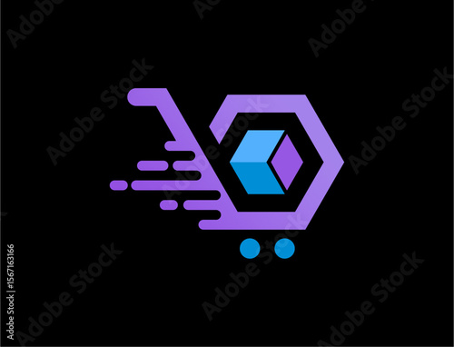 Abstract e commerce logo