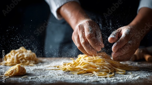 Making fresh pasta at home italian cuisine homemade pasta dough chef preparing pasta food photography