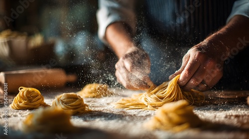 Making fresh pasta at home italian cooking homemade pasta recipe authentic pasta flour and egg pasta