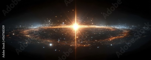 Abstract golden form, radiating light and power, heavenly, represents divinity - god deity shape enigmatic texture