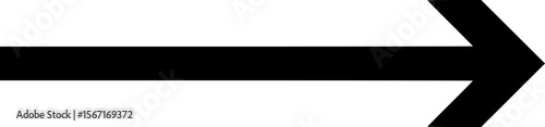 Black arrow pointing right. Arrow shape element