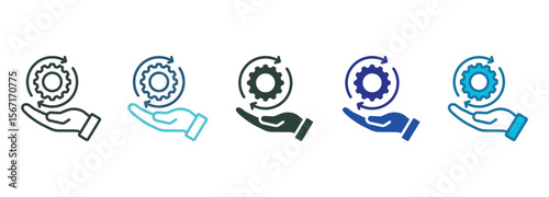 Development Icon Set Multiple Style Of