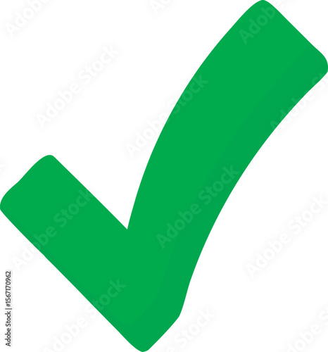 Bright Green 3D Checkmark Icon:  Approval, Confirmation, Success Symbol, Positive Feedback, Yes, Tick,  Okay.