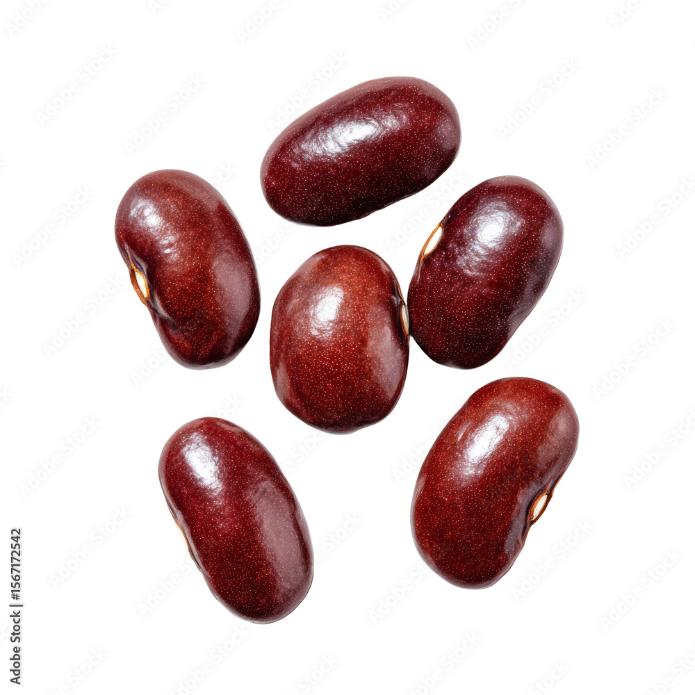 Obraz premium Red kidney beans arranged in a visually appealing composition. The image highlights the rich color and texture of the beans.