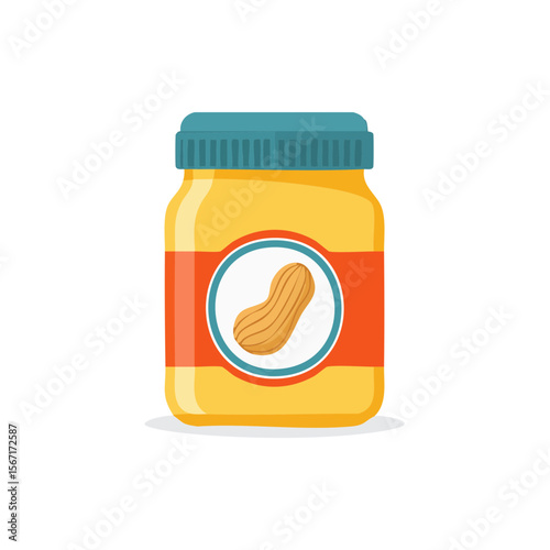 Jar of Peanut Butter Isolated on a Transparent Background 