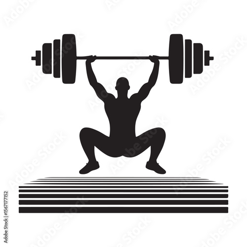 man lifting weights