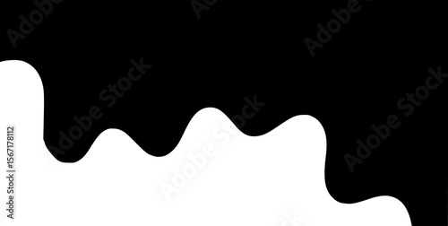 Black melting paint. Dripping splatter and dribble brush strokes with stain and leak, dirty fluid brush icons. Vector isolated. Different borders with flowing ink, sticky liquid design