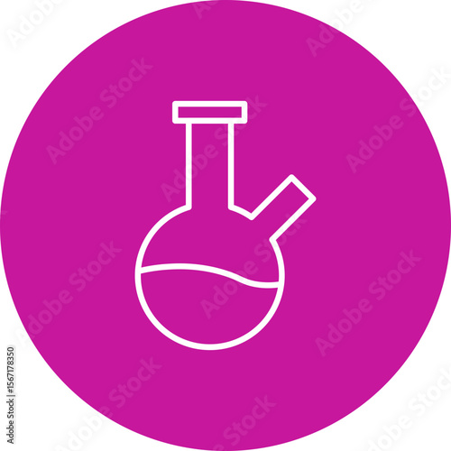 Bong Vector Line Pink Circle Icon Design