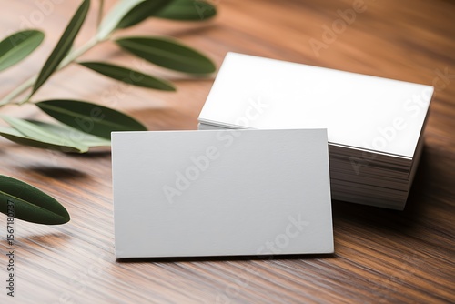 Blank Business Cards Mockup Clean Design & Branding Elements