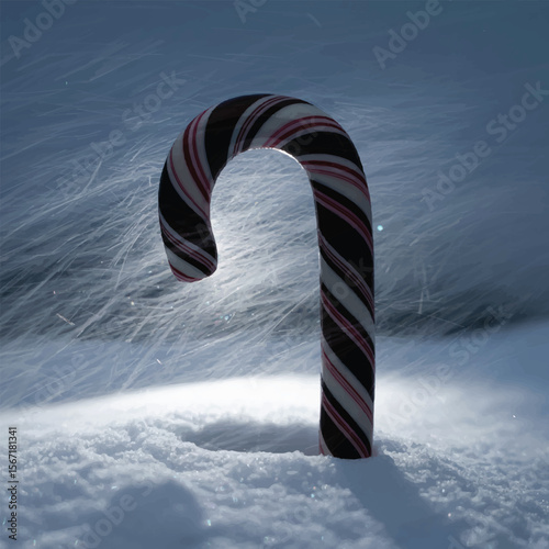 Candy Cane in Snow