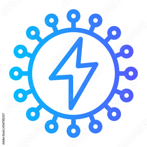 connected electric grid icon