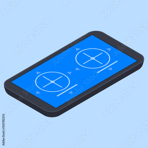 Drone Flight Control Vector Illustration Set for App Design