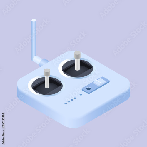 Drone Vector Illustration Set Isometric Remote Control Design