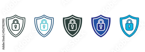 Encryption Icon Set Multiple Style Of