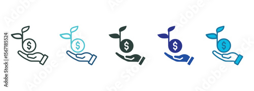Investment Icon Set Multiple Style Of