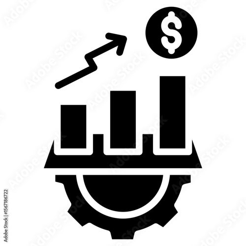 Market Trend glyph icon
