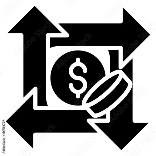 Market Share glyph icon