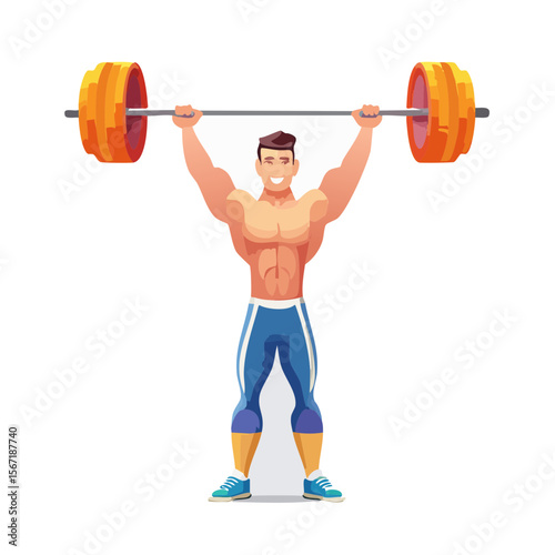 Haltérophilie, culturisme, homme 
