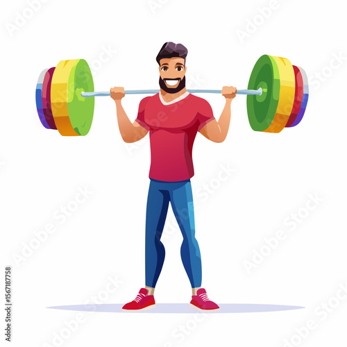 Haltérophilie, culturisme, homme 