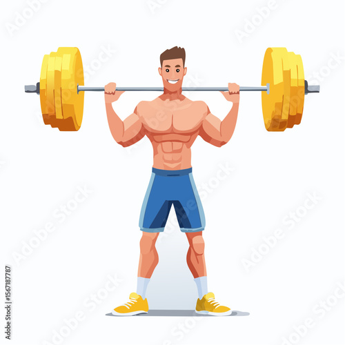Haltérophilie, culturisme, homme 