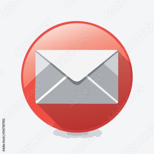 icône représentant une lettre entourée d'un cercle rouge