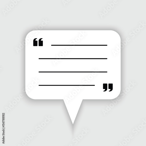 Vector Simple Speech Bubble Text Box For Quotes Text Talk