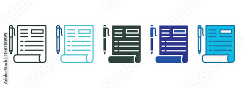 Terms Icon Set Multiple Style Of