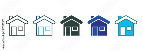 Property Icon Set Multiple Style Of