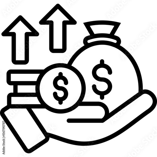 Profit line icon