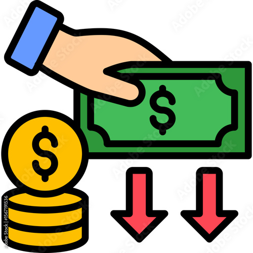 Income lineal color icon
