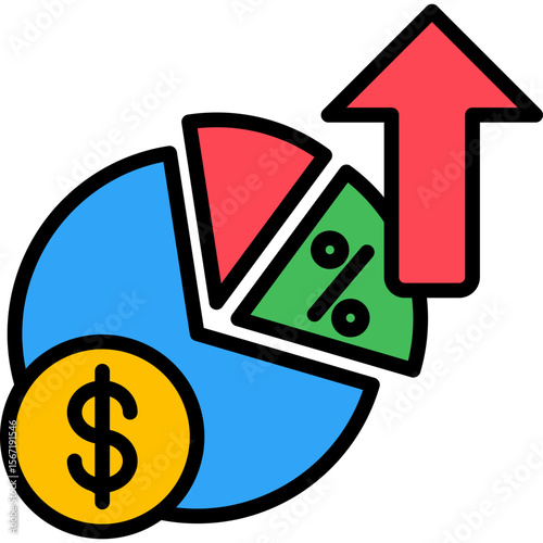 Margin lineal color icon