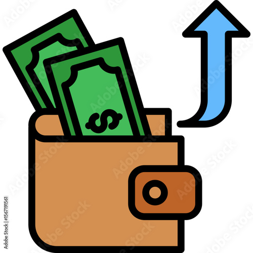 Expense lineal color icon