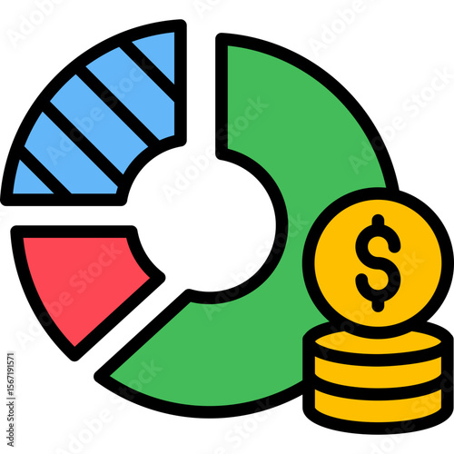 Expansion lineal color icon
