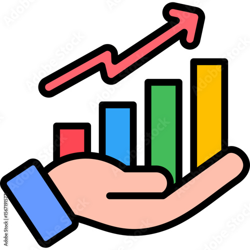 Cash Flow lineal color icon