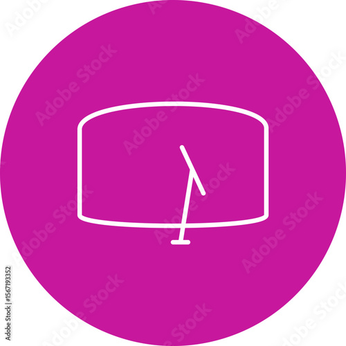 Windscreen Vector Line Pink Circle Icon Design