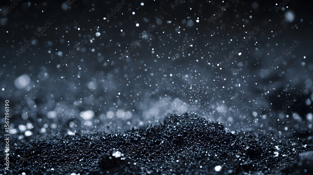 Obraz premium water drops on black background