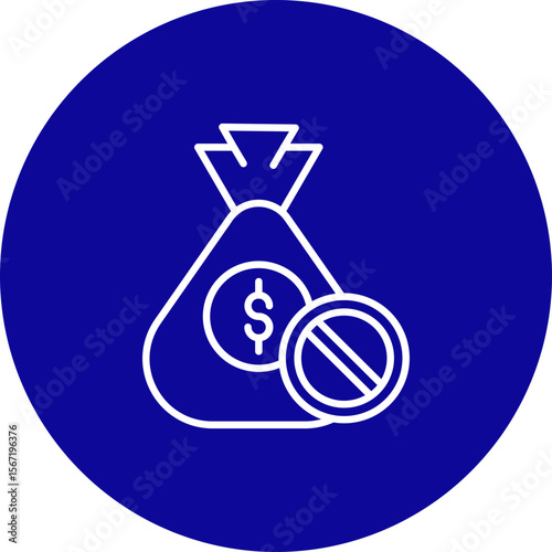 Bribery  Vector Line Pink Circle Icon Design