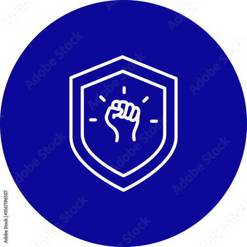 Protest  Vector Line Pink Circle Icon Design