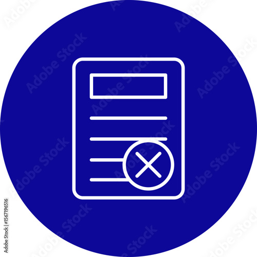 Refuse  Vector Line Pink Circle Icon Design