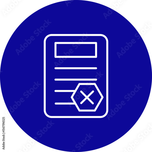 Rejection  Vector Line Pink Circle Icon Design