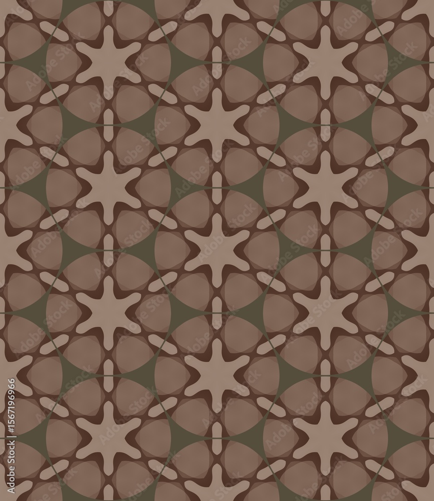 Fototapeta premium Seamless pattern with arrows, crosses, and stars for a decorative design illustration