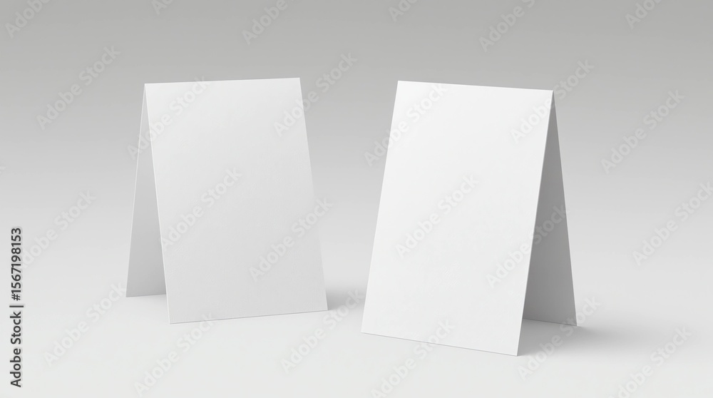 Fototapeta premium Mock up menu frame on table. 3D