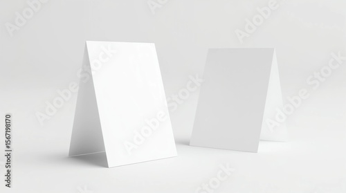 Mock up menu frame on table. 3D