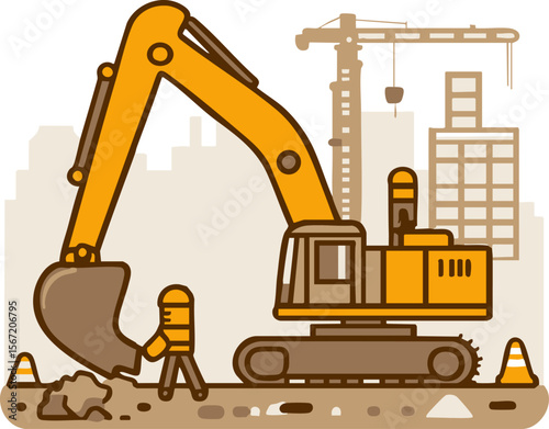 full-shot of a Construction icon The backgroun